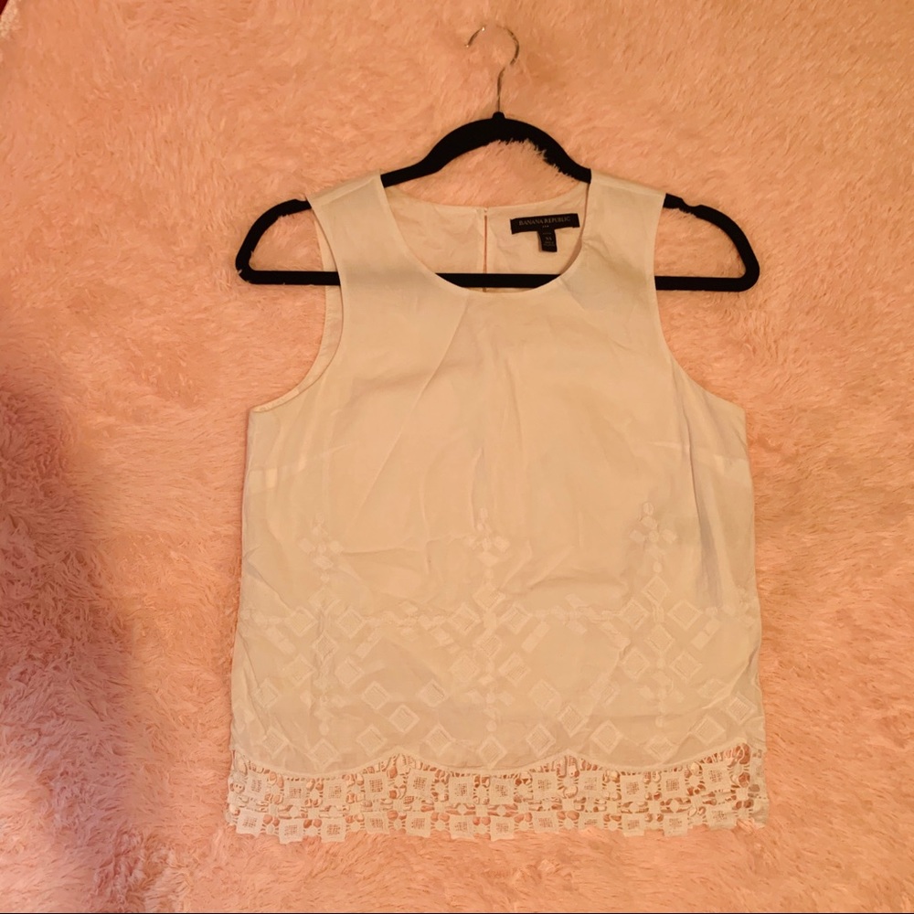 Pure white and flowy top